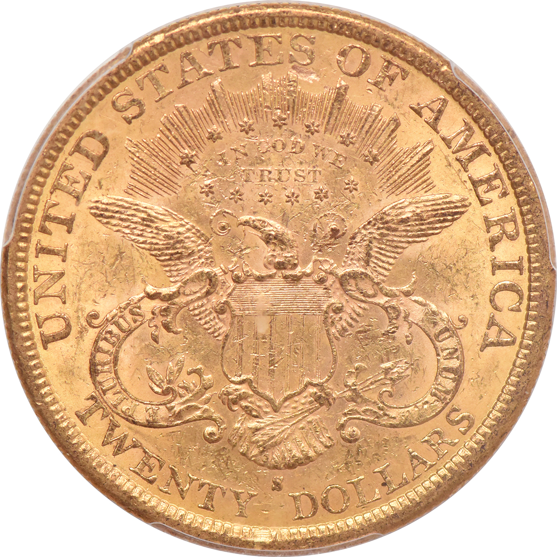 1879-S Gold $20 PCGS, MS-60