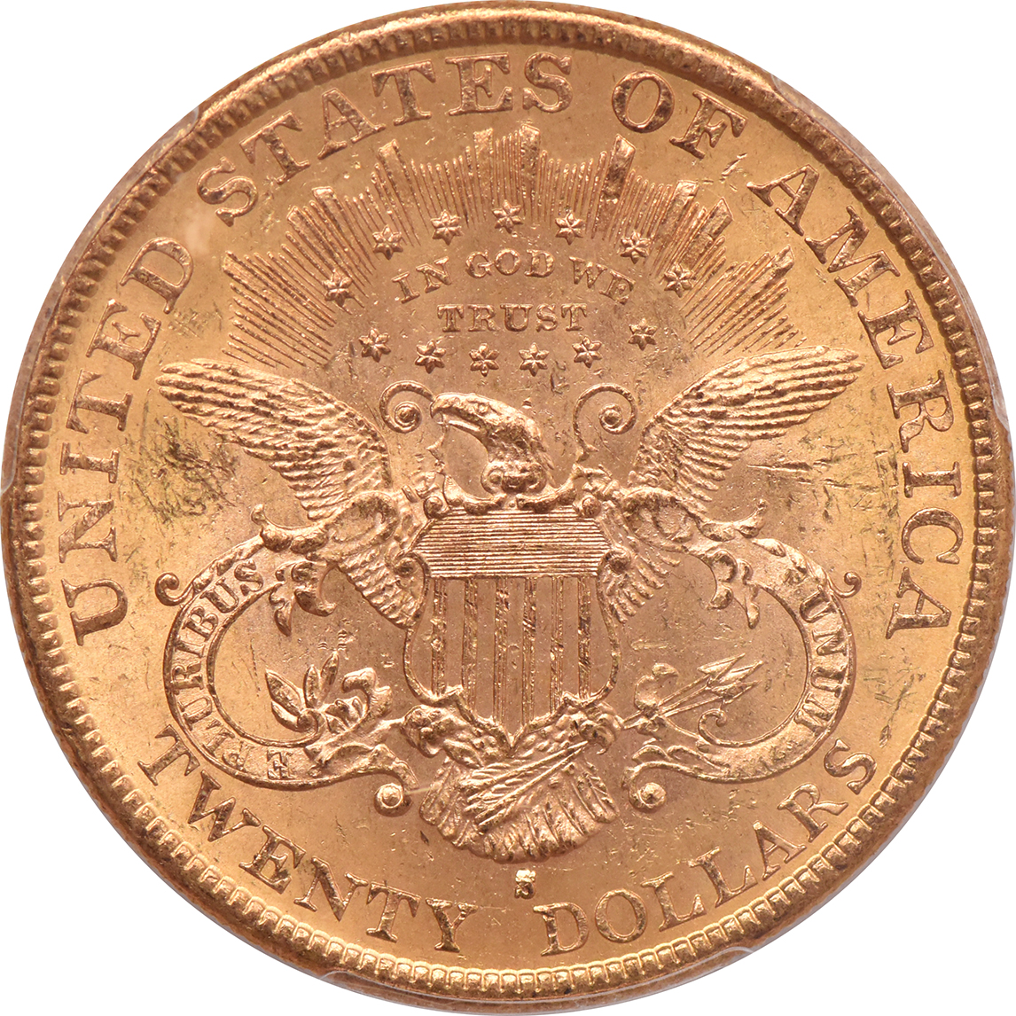 1891-S Gold $20 PCGS, MS-63