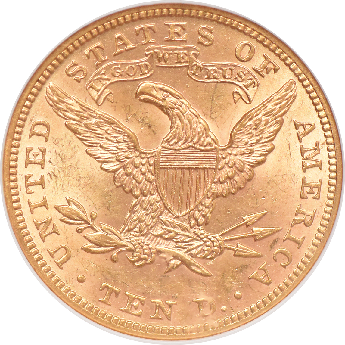 1897 Gold $10 NGC, MS-61