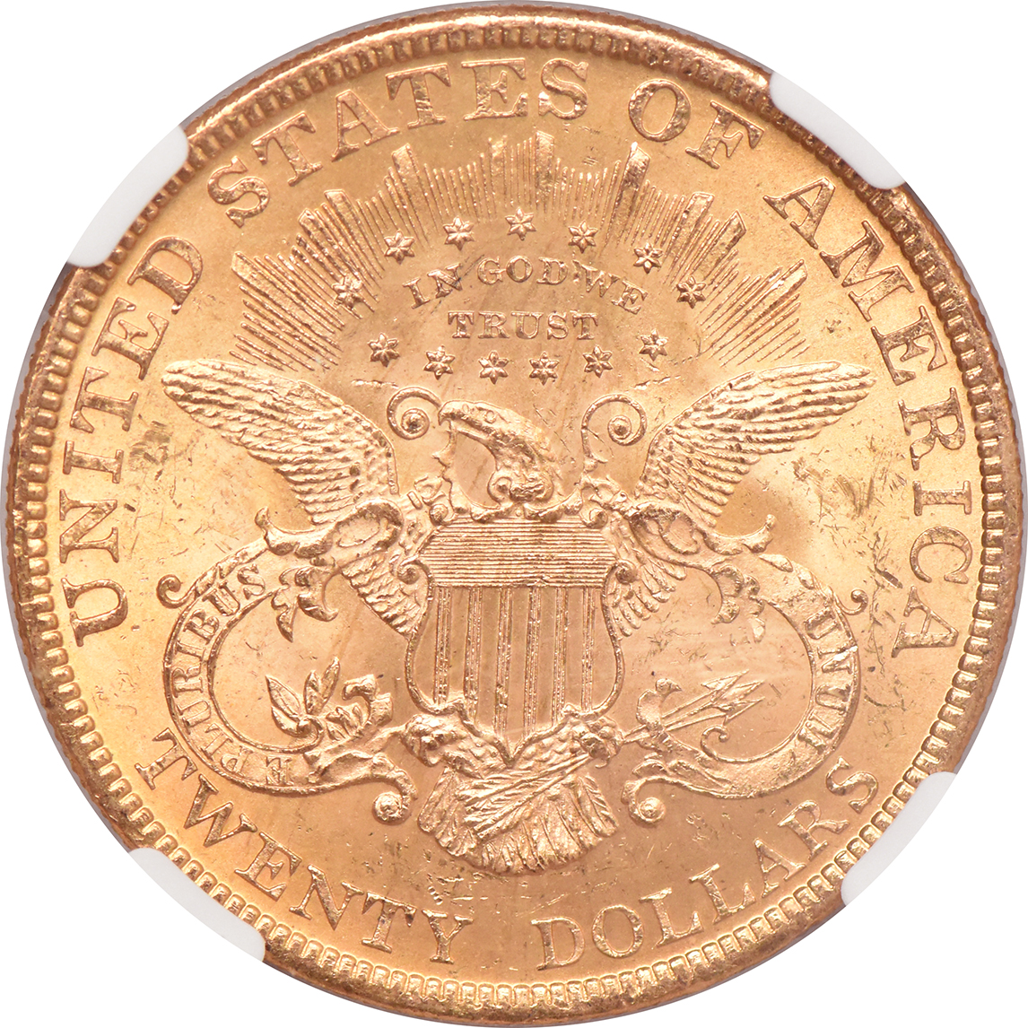 1893 Gold $20 NGC, MS-62
