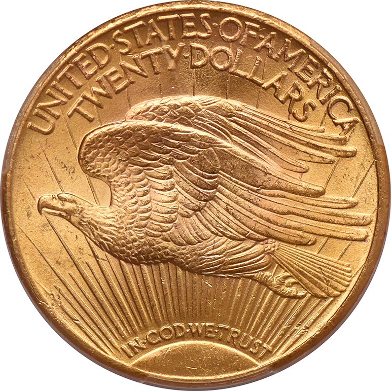 1925 Gold $20 PCGS, MS-63