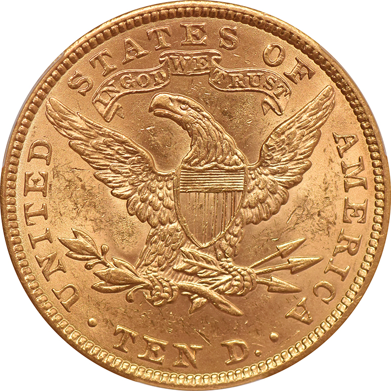 1907 Gold $10 LIBERTY PCGS, MS-62