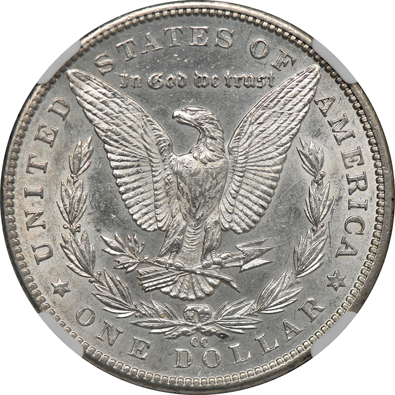 1889-CC Silver Dollar NGC, AU-58