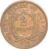 1865 Two-Cent Fancy 5, AU-58