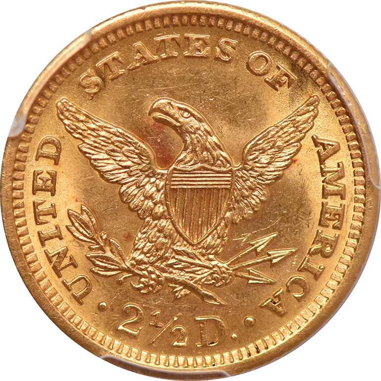 1905 Gold $2.50 PCGS, MS-63