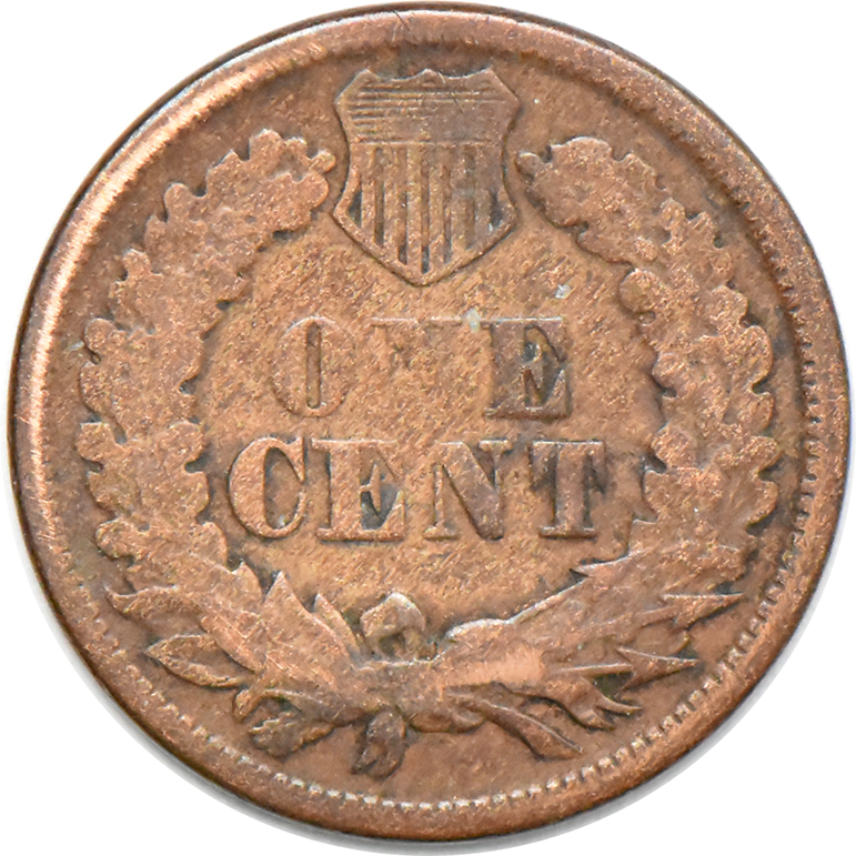 1864 Cent L On Ribbon, F-12