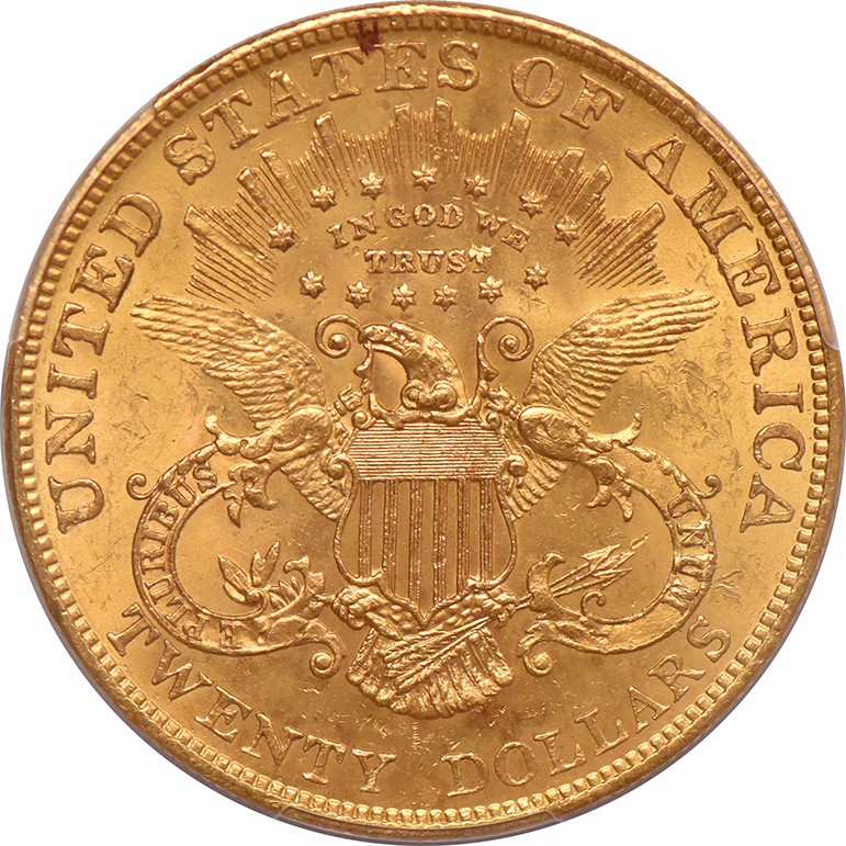 1904 Gold $20 PCGS, MS-63