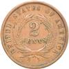 1864 Two-Cent Large Motto, AU