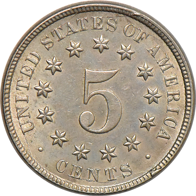 1869 Nickel, MS-64