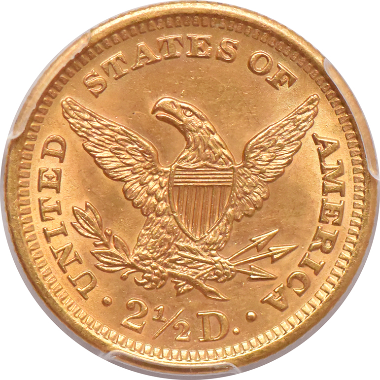 1905 Gold $2.50 PCGS, MS-63