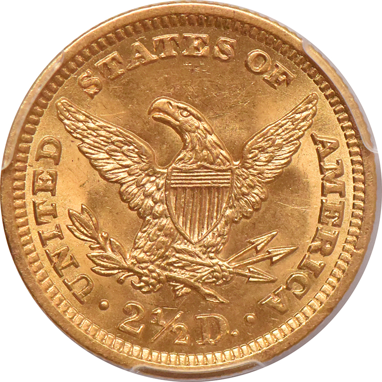 1906 Gold $2.50 PCGS, MS-63
