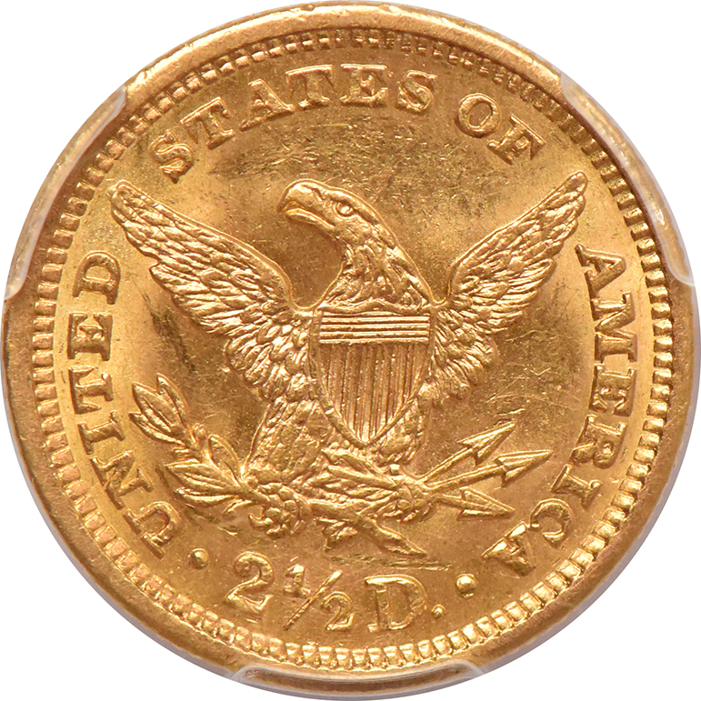 1907 Gold $2.50 PCGS, MS-62