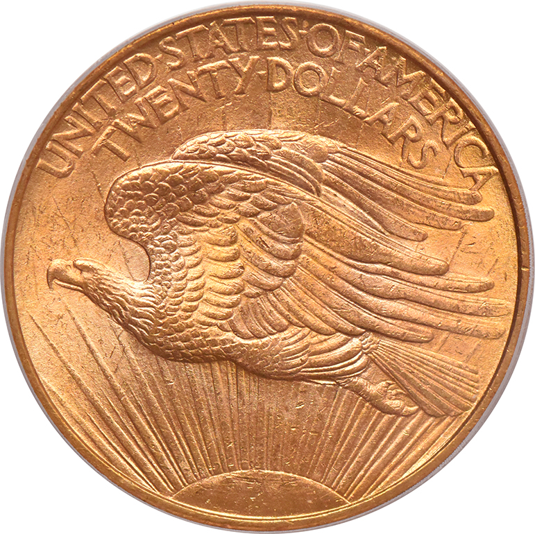 1908 Gold $20 NO MOTTO PCGS, MS-64
