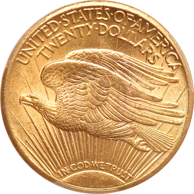 1927 Gold $20 PCGS, MS-63