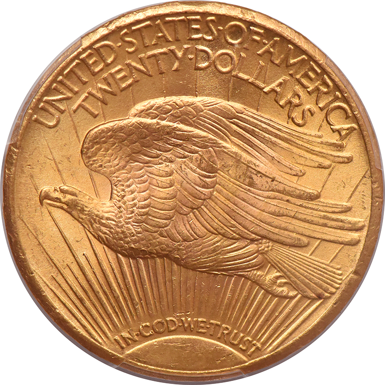 1927 Gold $20 PCGS, MS-65