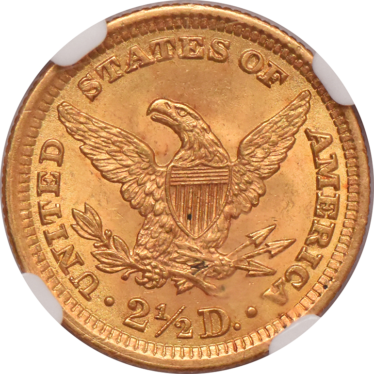 1902 Gold $2.50 NGC, MS-64