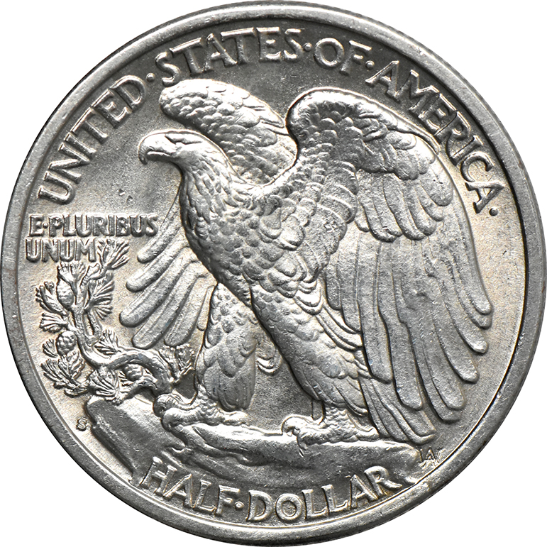 1933-S Half Dollar, MS-62 +