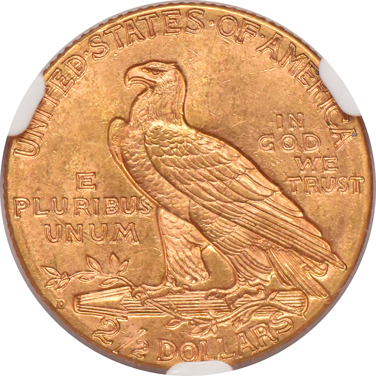 1925-D Gold $2.50 NGC, MS-63