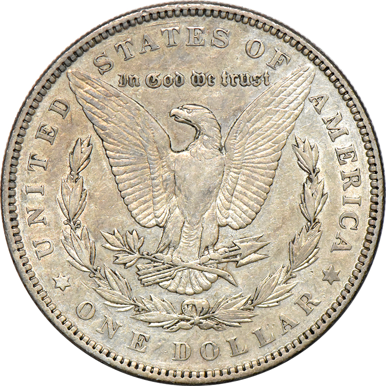 1893 Silver Dollar, XF-45 +
