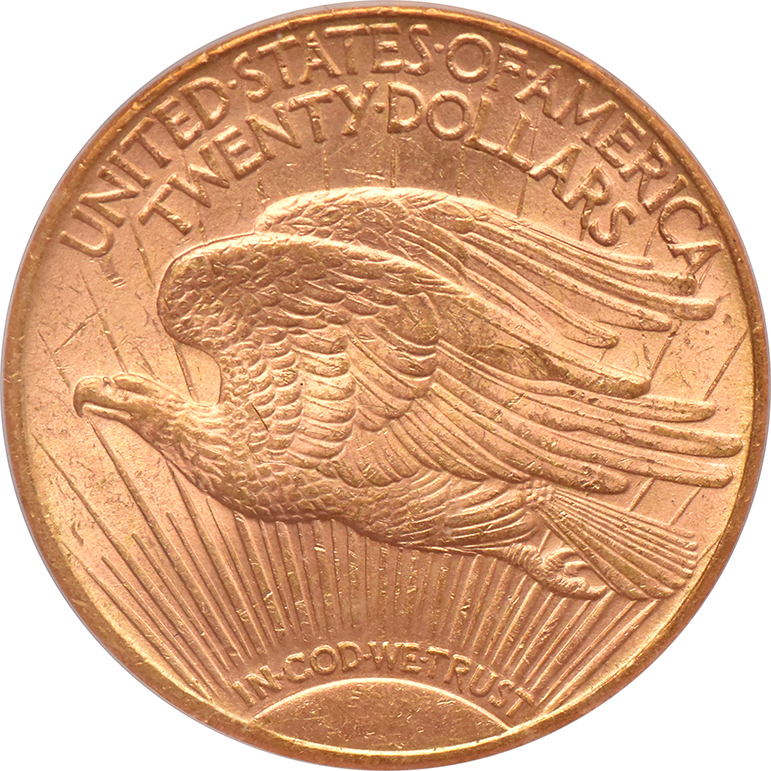1909-S Gold $20 ICG, MS-62