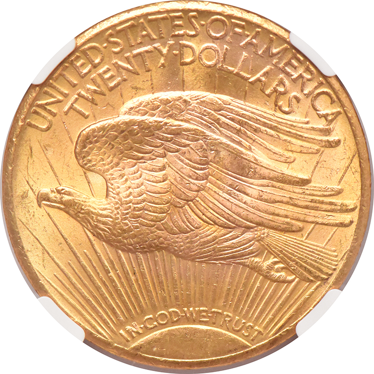 1927 Gold $20 NGC, MS-63