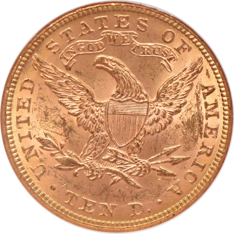 1882 Gold $10 NGC, MS-63