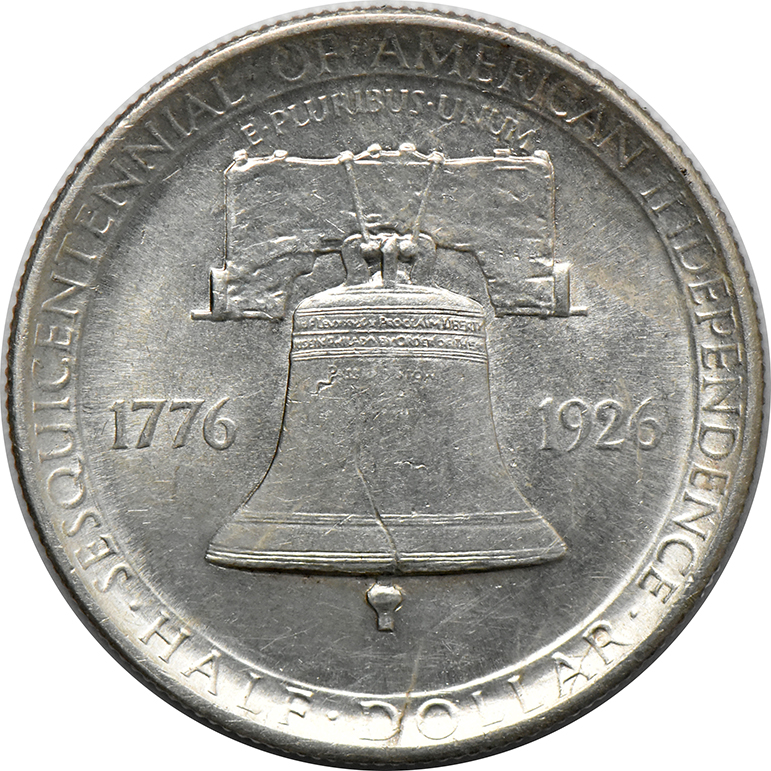 1926 Half Dollar Sesquicentennial, AU-58