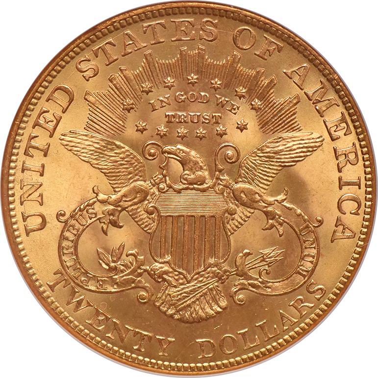 1904 Gold $20 NGC, MS-64
