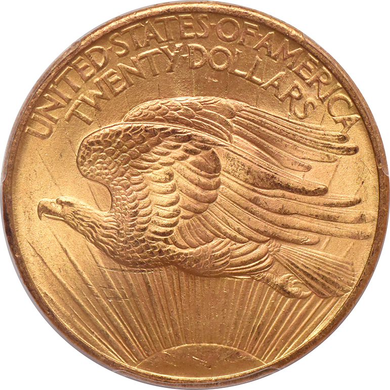 1908 Gold $20 NO MOTTO PCGS, MS-65