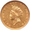 1855 Gold Dollar NGC, AU-53
