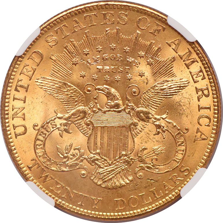 1904 Gold $20 NGC, MS-64