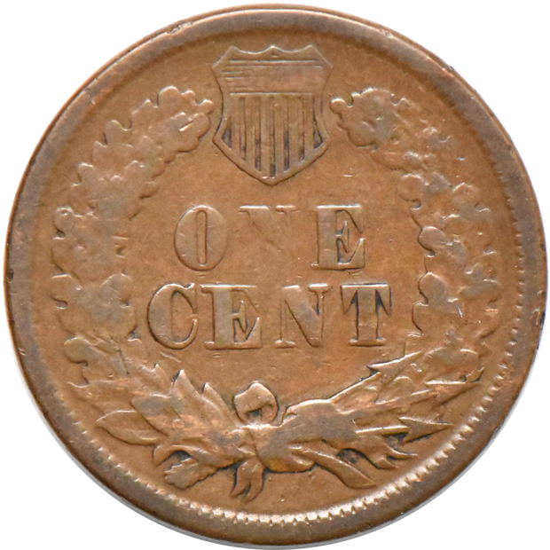 1864 Cent L On Ribbon, F-12