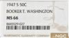 1947-S Booker T. Washington 50C NGC, MS-66