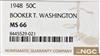1948 Booker T. Washington 50C NGC, MS-66