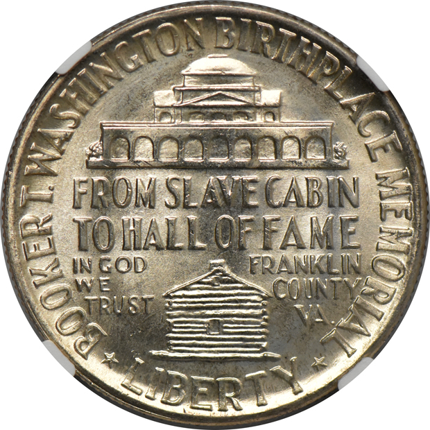 1949 Booker T. Washington 50C NGC, MS-66