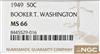 1949 Booker T. Washington 50C NGC, MS-66