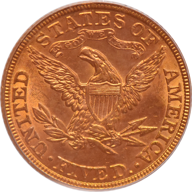 1901 Gold $5 PCGS, MS-62