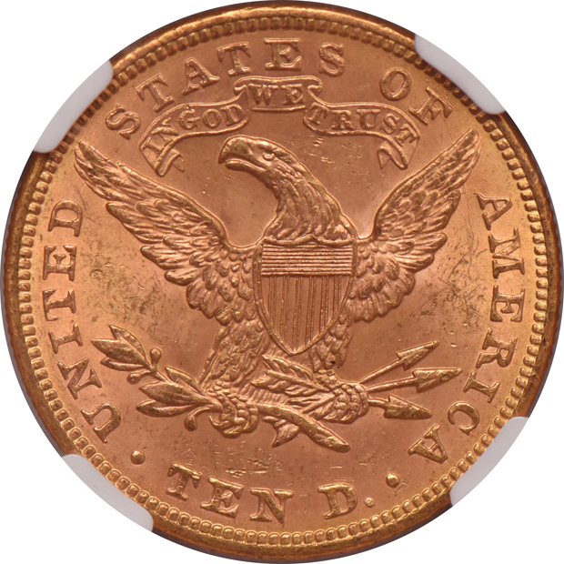 1894 Gold $10 NGC, MS-62