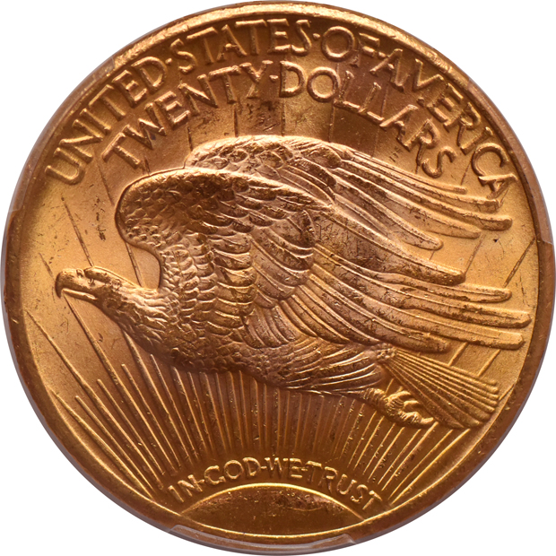 1927 Gold $20 PCGS, MS-63