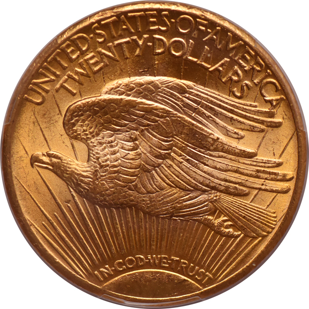 1927 Gold $20 PCGS, MS-63