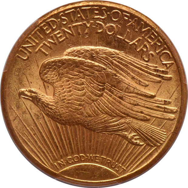 1925 Gold $20 PCGS, MS-63