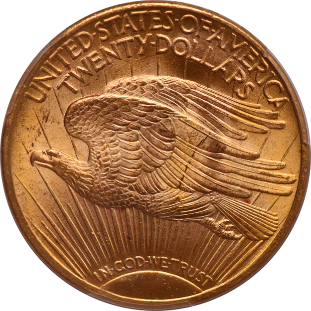 1924 Gold $20 PCGS, MS-63