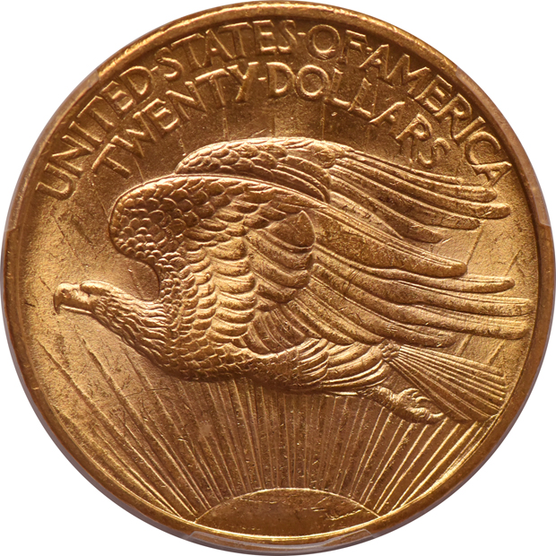 1908 Gold $20 NO MOTTO PCGS, MS-63