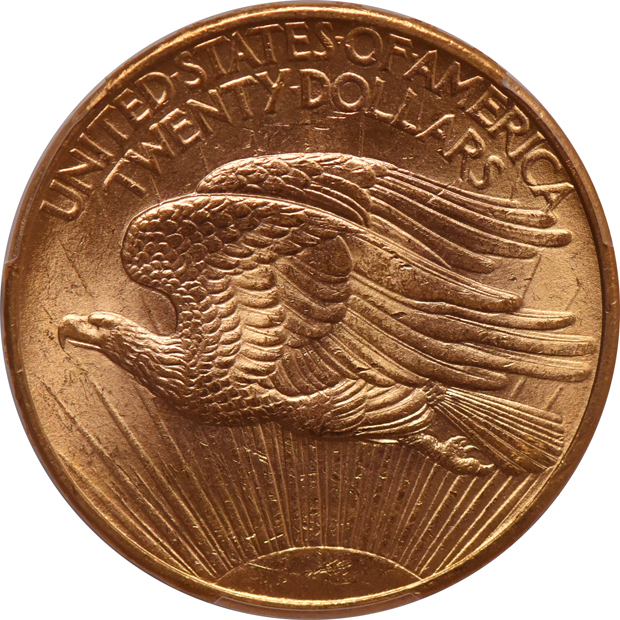 1908 Gold $20 NO MOTTO PCGS, MS-63