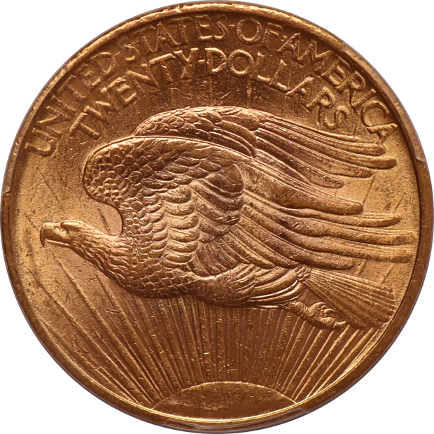1908 Gold $20 NO MOTTO PCGS, MS-63