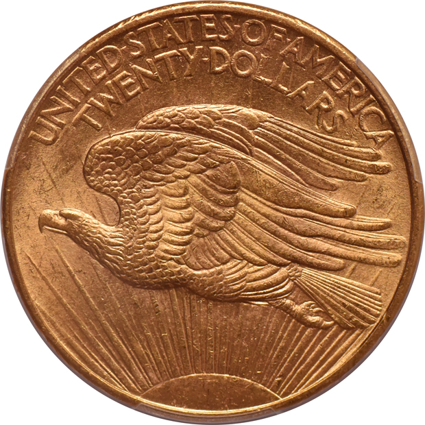 1908 Gold $20 NO MOTTO PCGS, MS-63