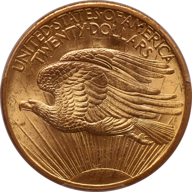 1908 Gold $20 NO MOTTO PCGS, MS-63