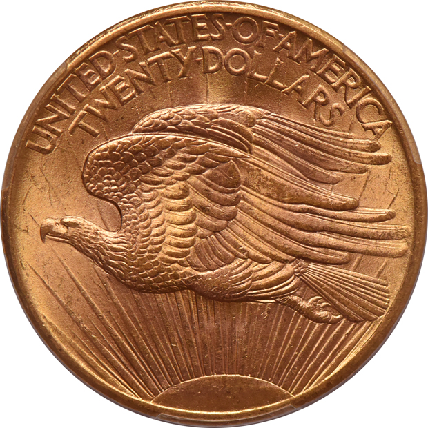 1908 Gold $20 NO MOTTO PCGS, MS-62