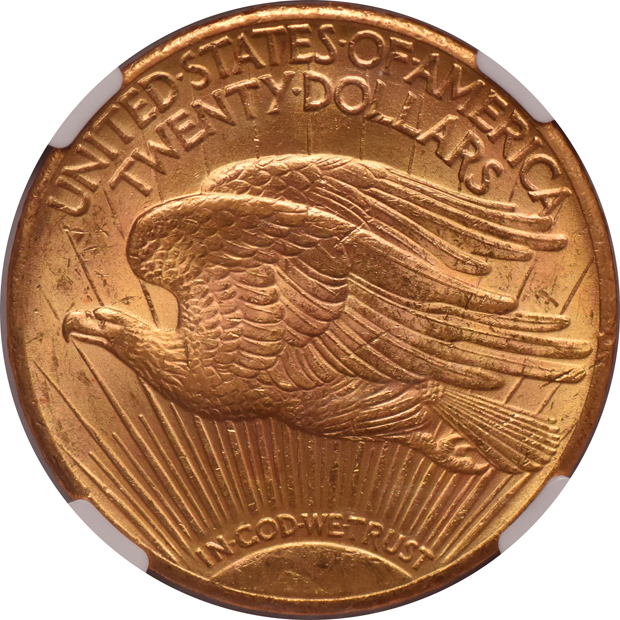 1927 Gold $20 NGC, MS-63