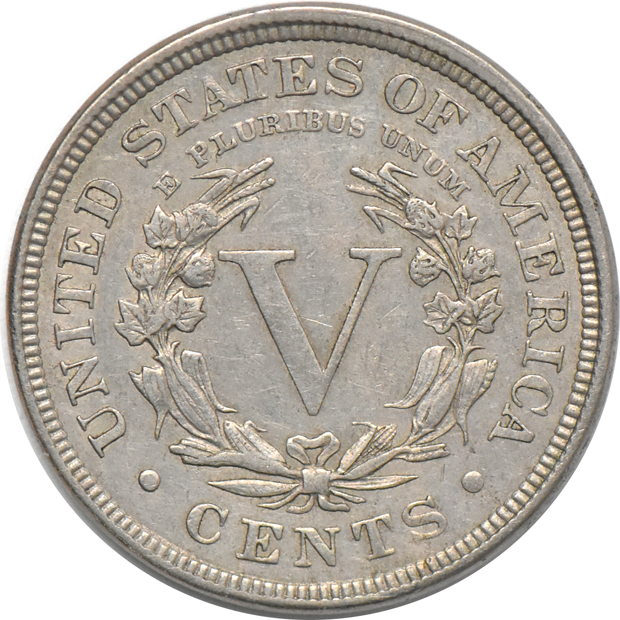 1888 Nickel, AU-55